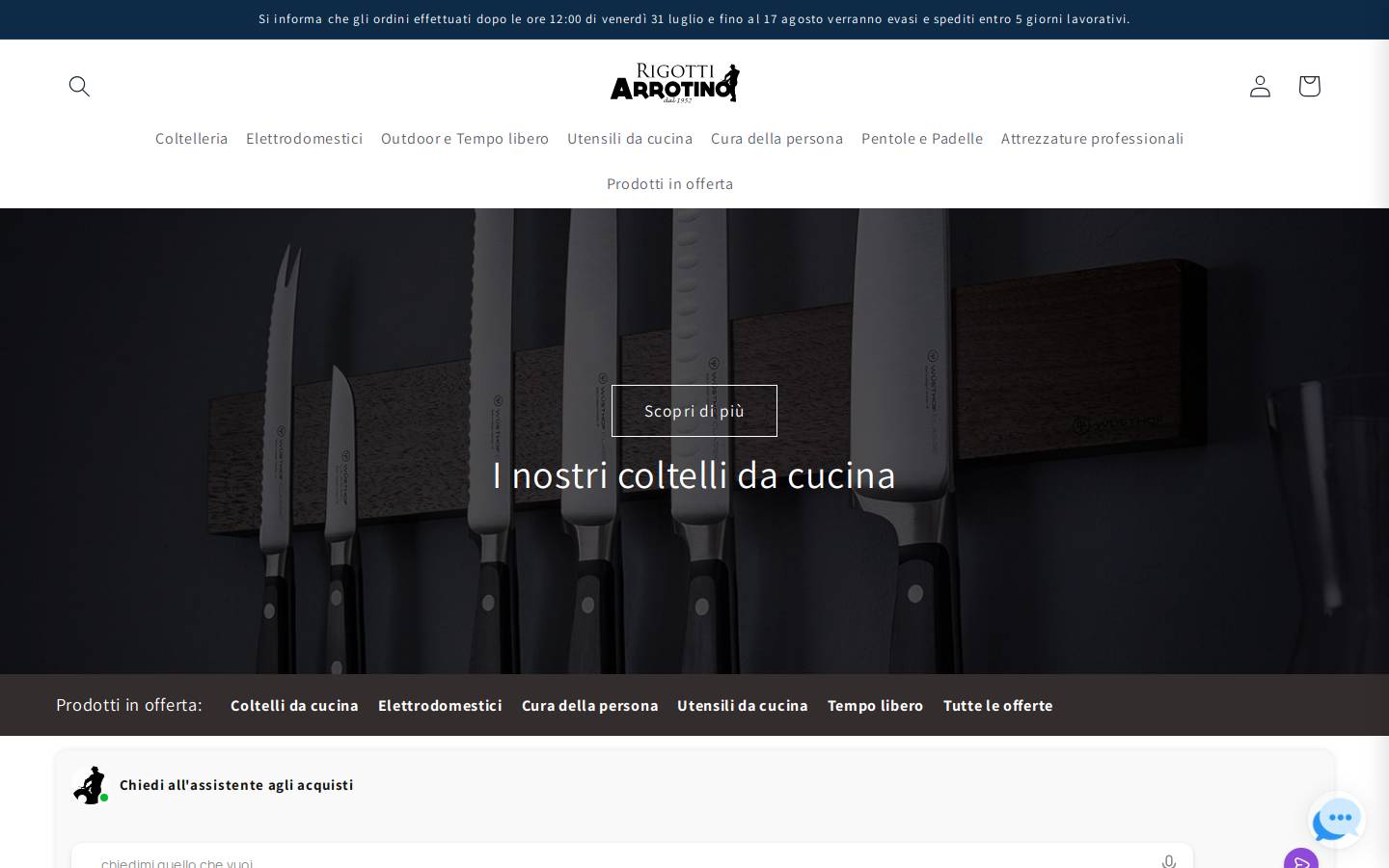 Rigotti Arrotino homepage screenshot