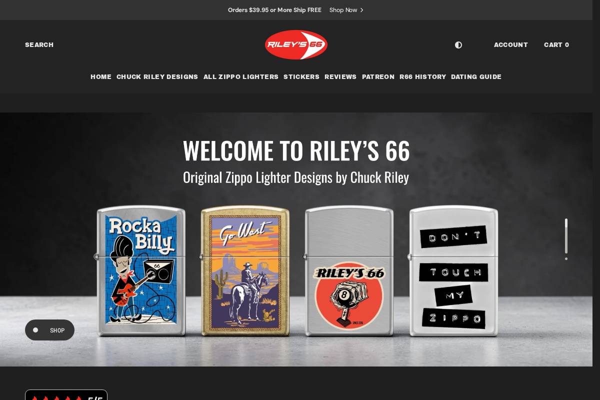 rileys66.com homepage screenshot