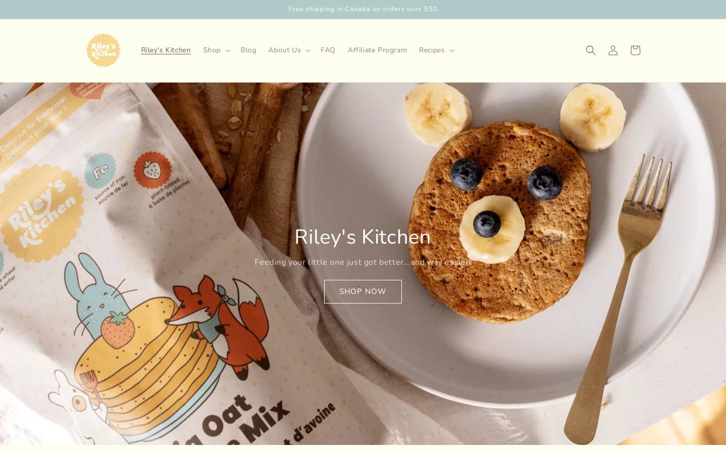 rileyskitchen.ca homepage screenshot