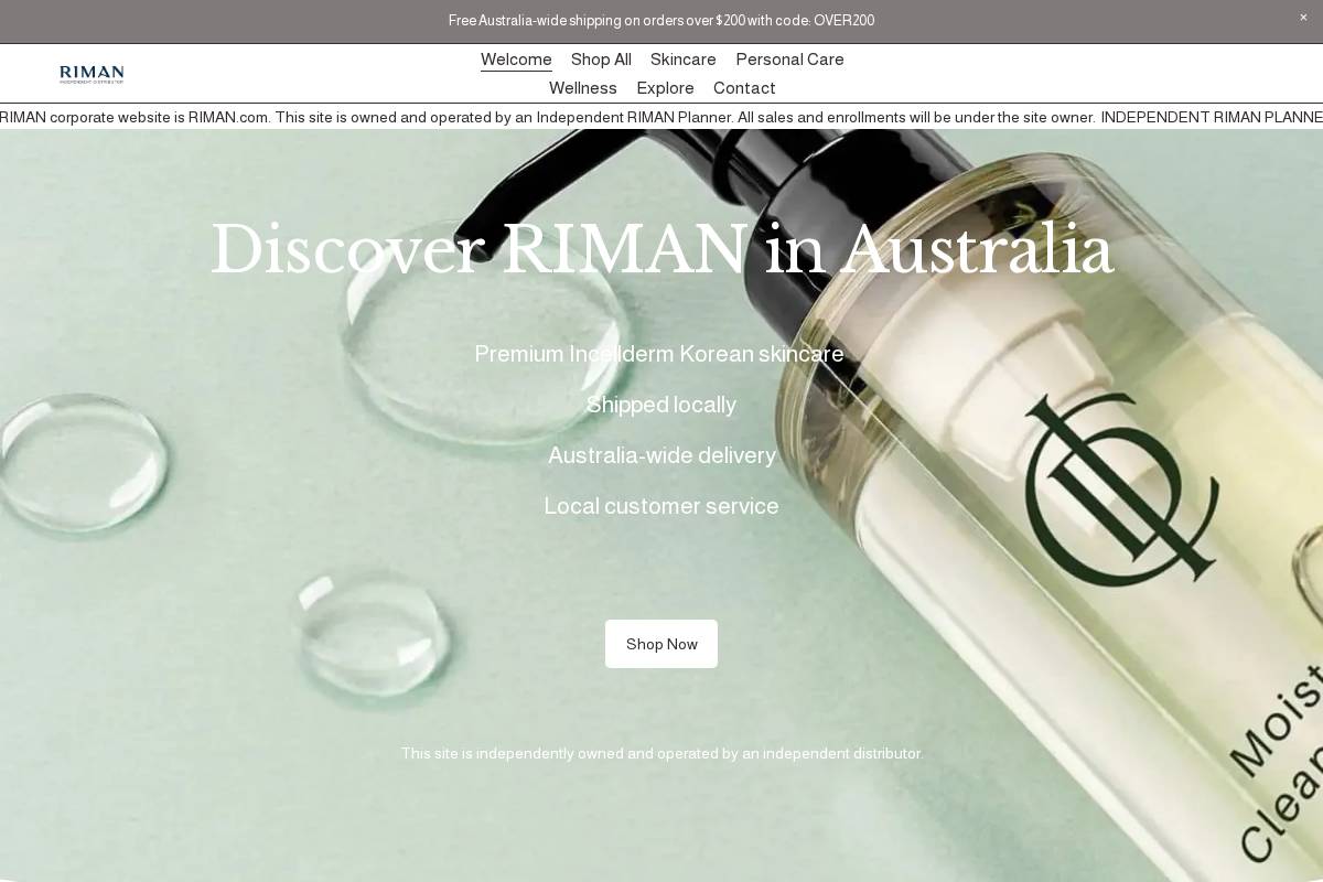 rimans.com.au homepage screenshot