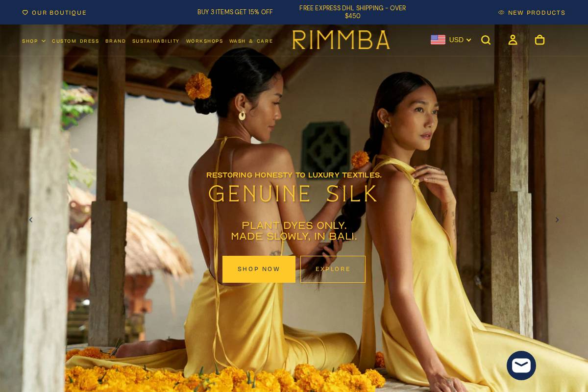 Rimmba homepage screenshot