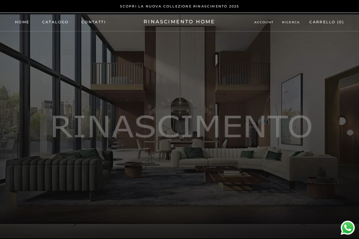 Rinascimento home homepage screenshot