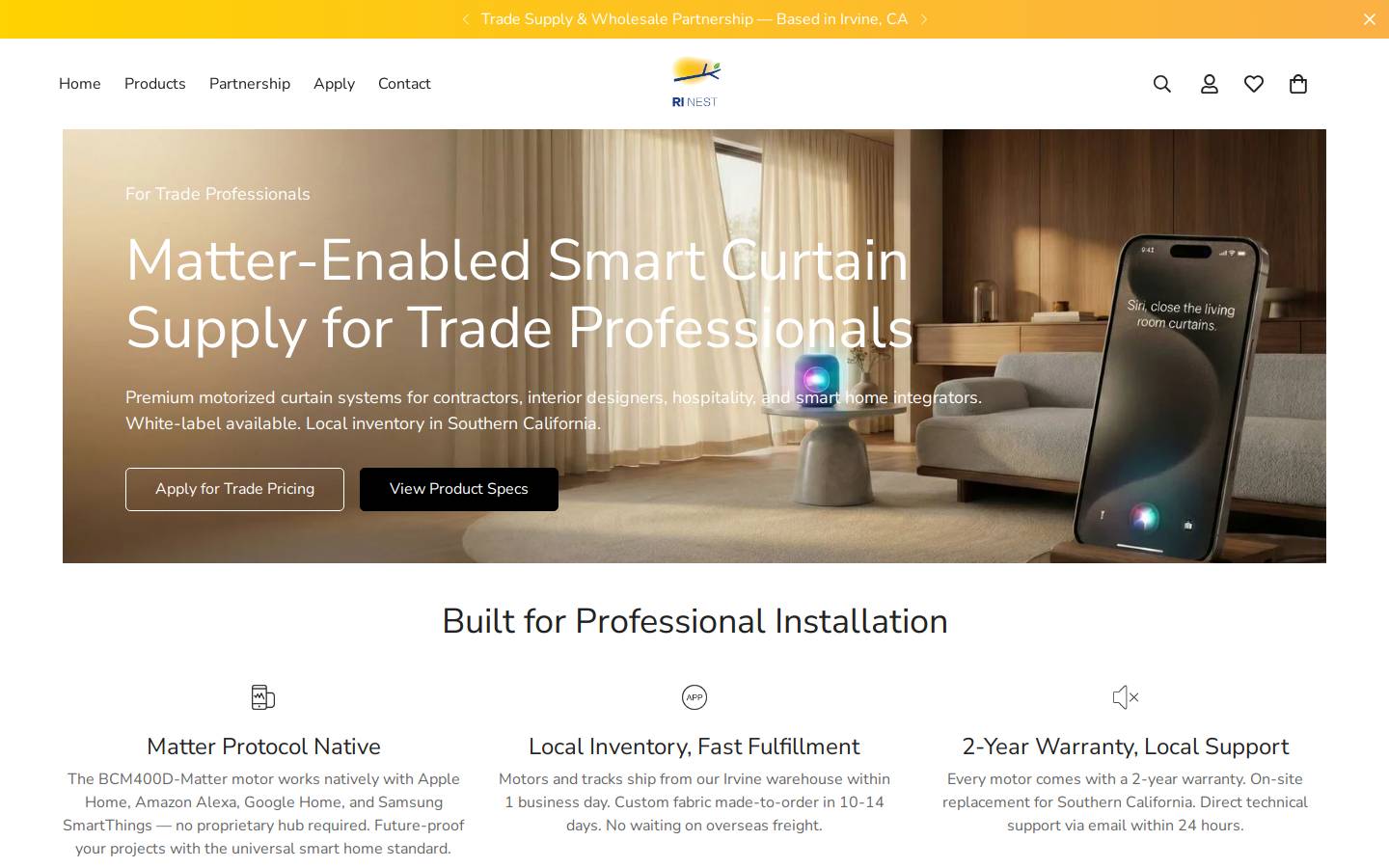 rinestco.com homepage screenshot