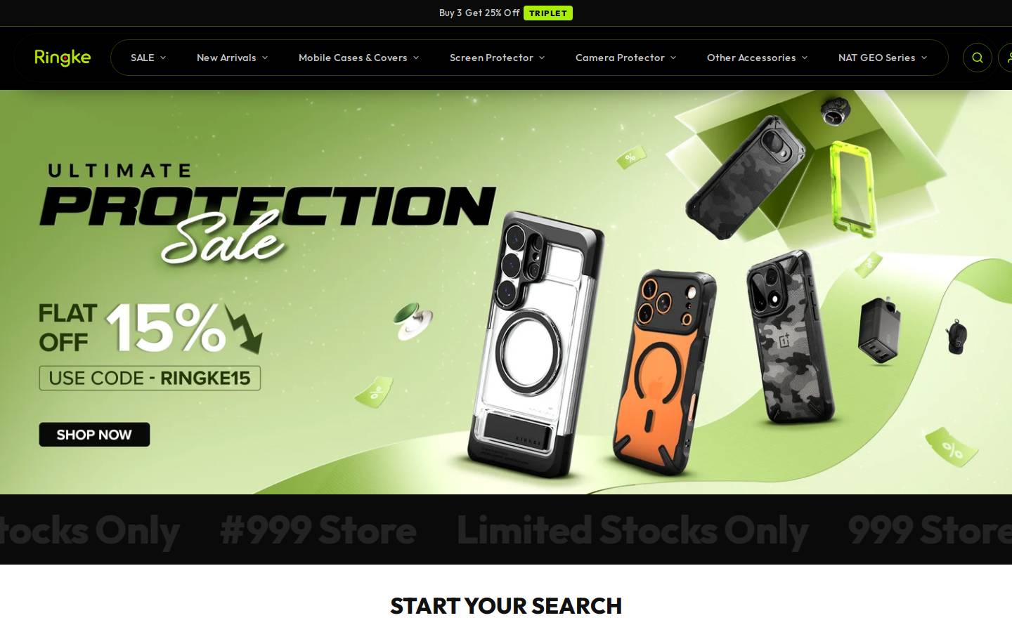 ringke.co.in homepage screenshot