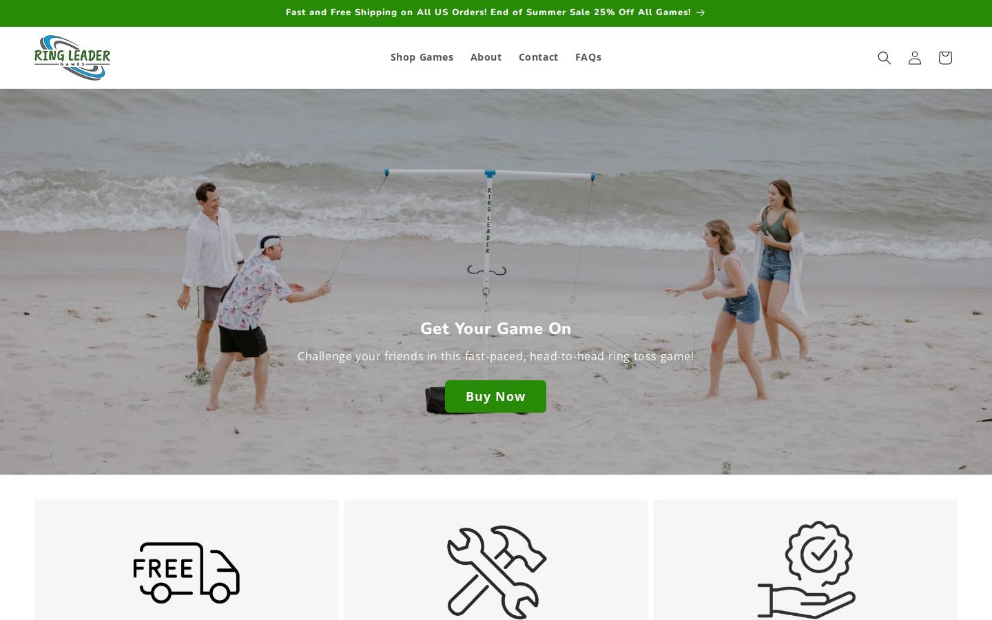 ringleadergames.com homepage screenshot