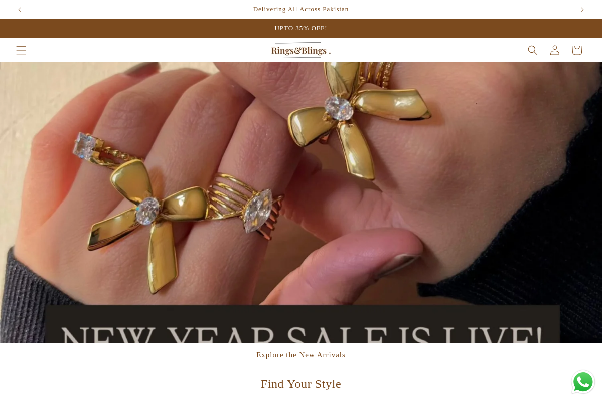 ringsandblings homepage screenshot