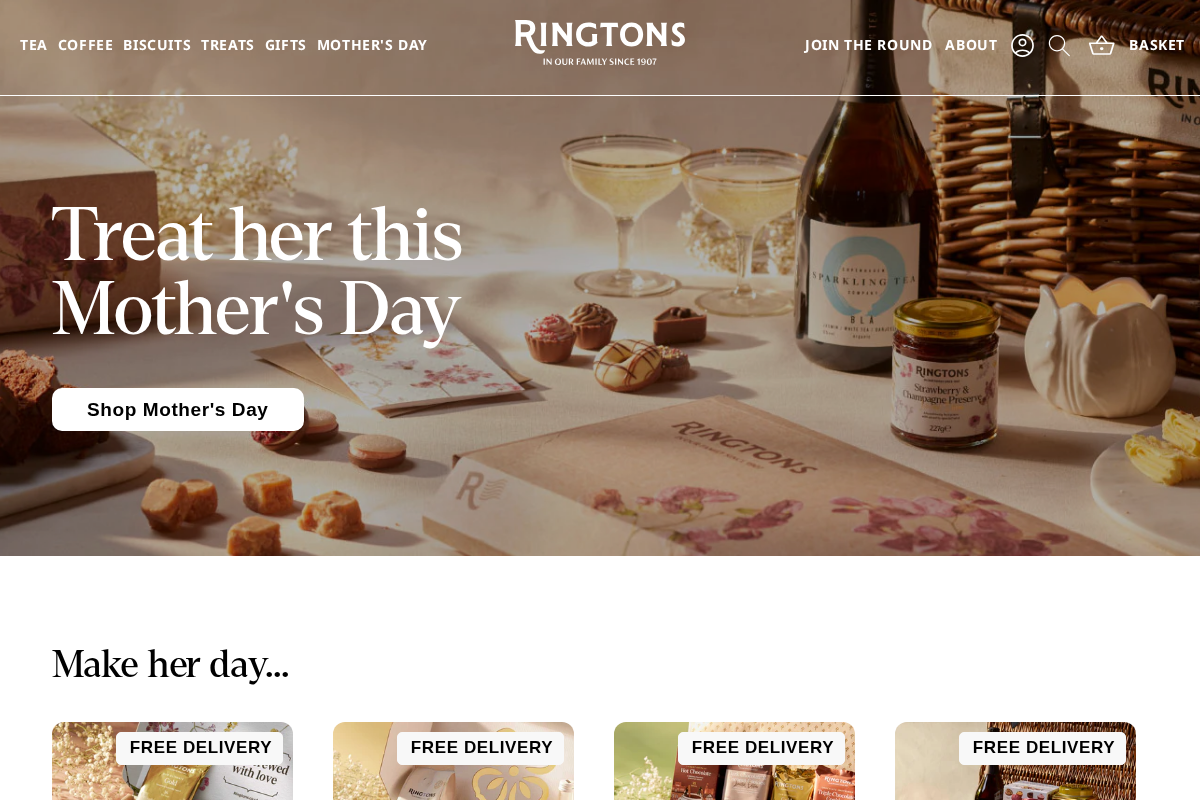 Ringtons Ltd homepage screenshot