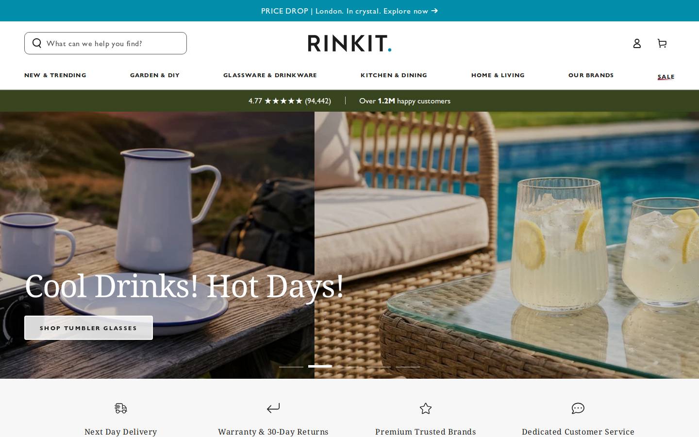 Rinkit homepage screenshot