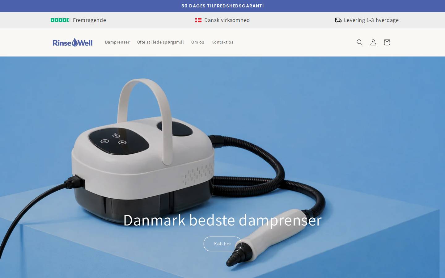 rinsewell.dk homepage screenshot