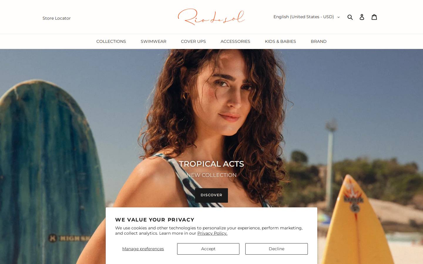 Rio de Sol homepage screenshot