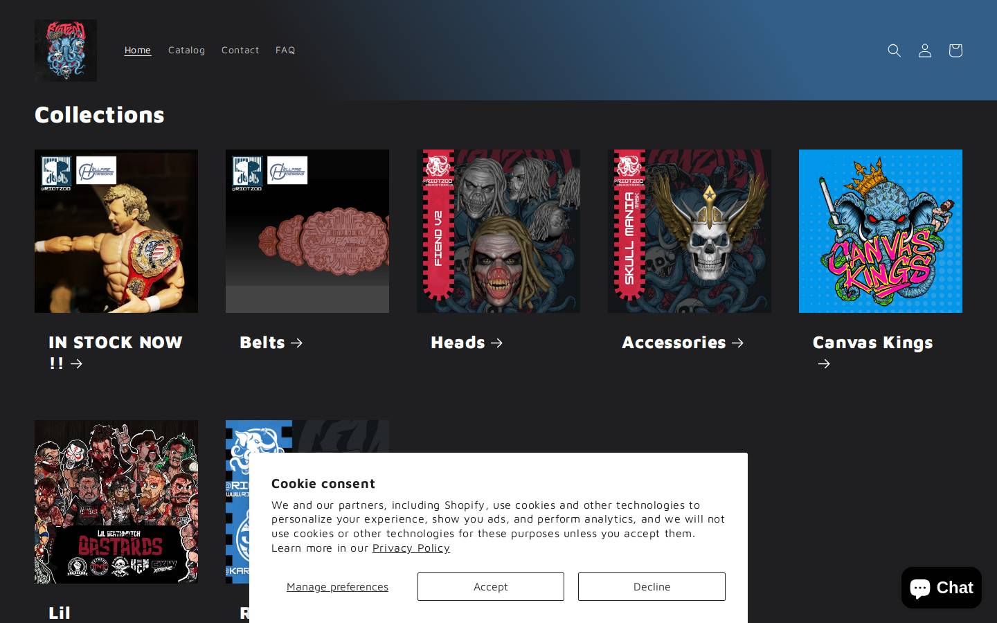 riotzoo.com homepage screenshot