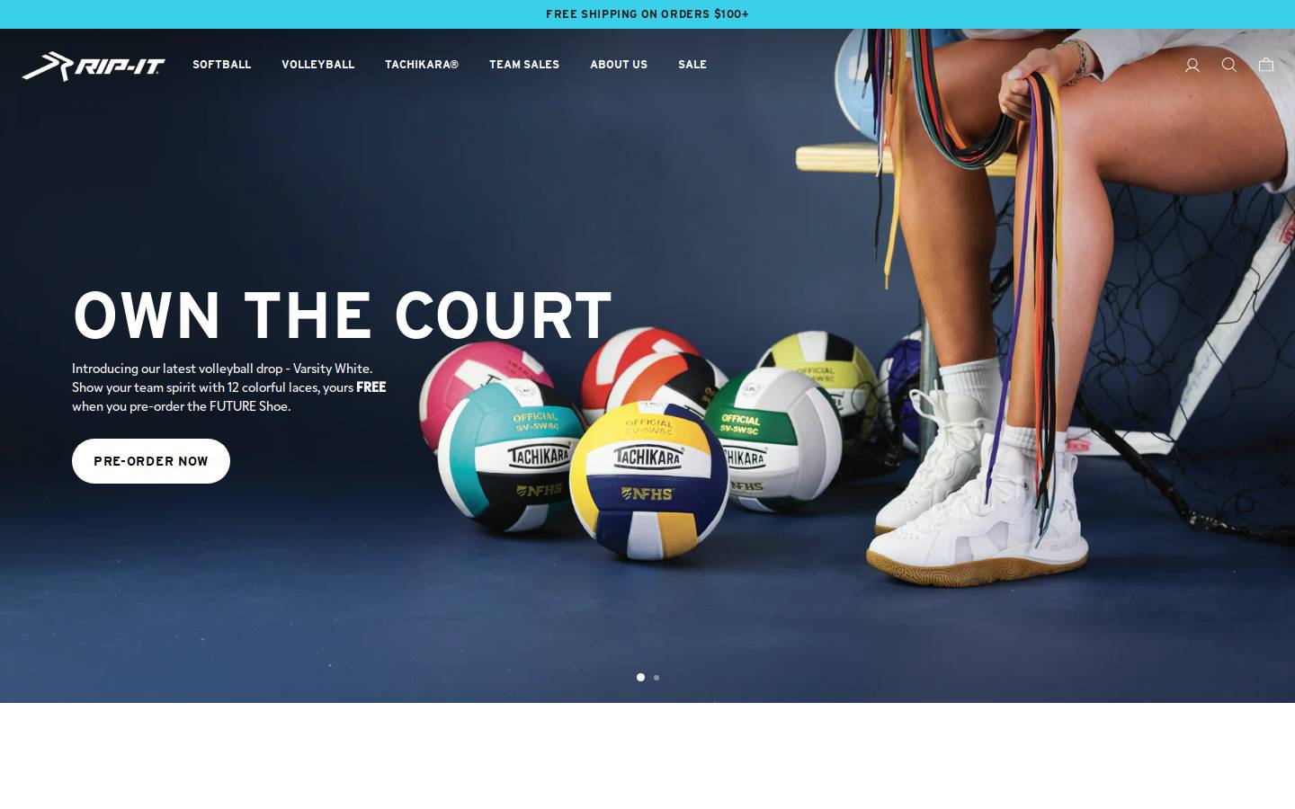 RIP-IT Sports homepage screenshot