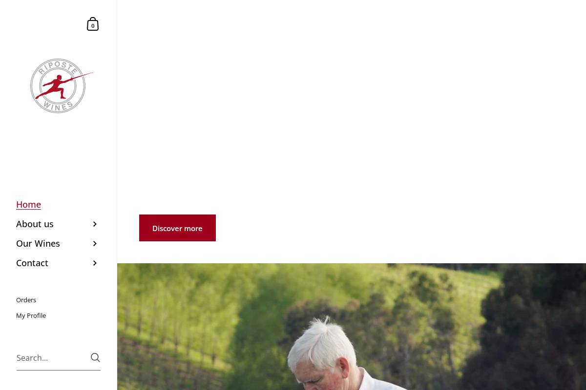 ripostewines.com.au homepage screenshot