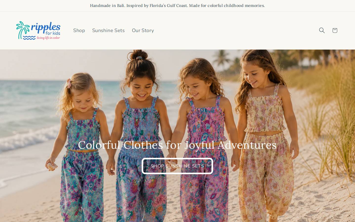 ripplesforkids.com homepage screenshot