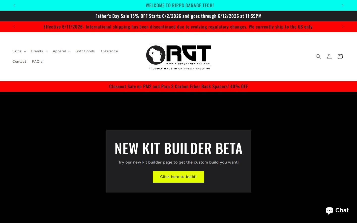 rippsgaragetech.com homepage screenshot