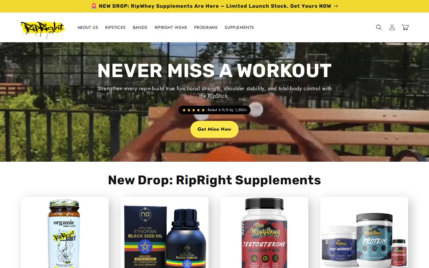 riprightsticks.com homepage screenshot