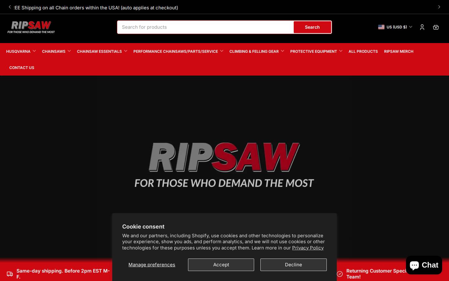 ripsaw.shop homepage screenshot
