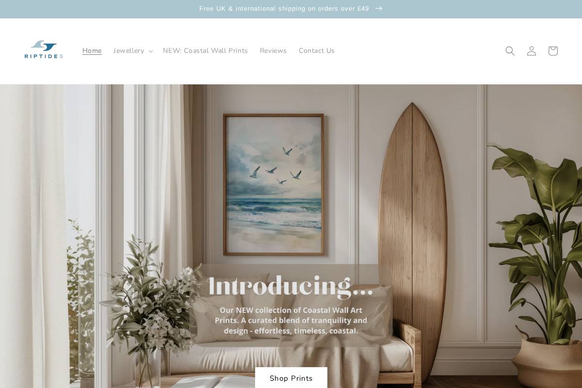 Riptide 5 homepage screenshot