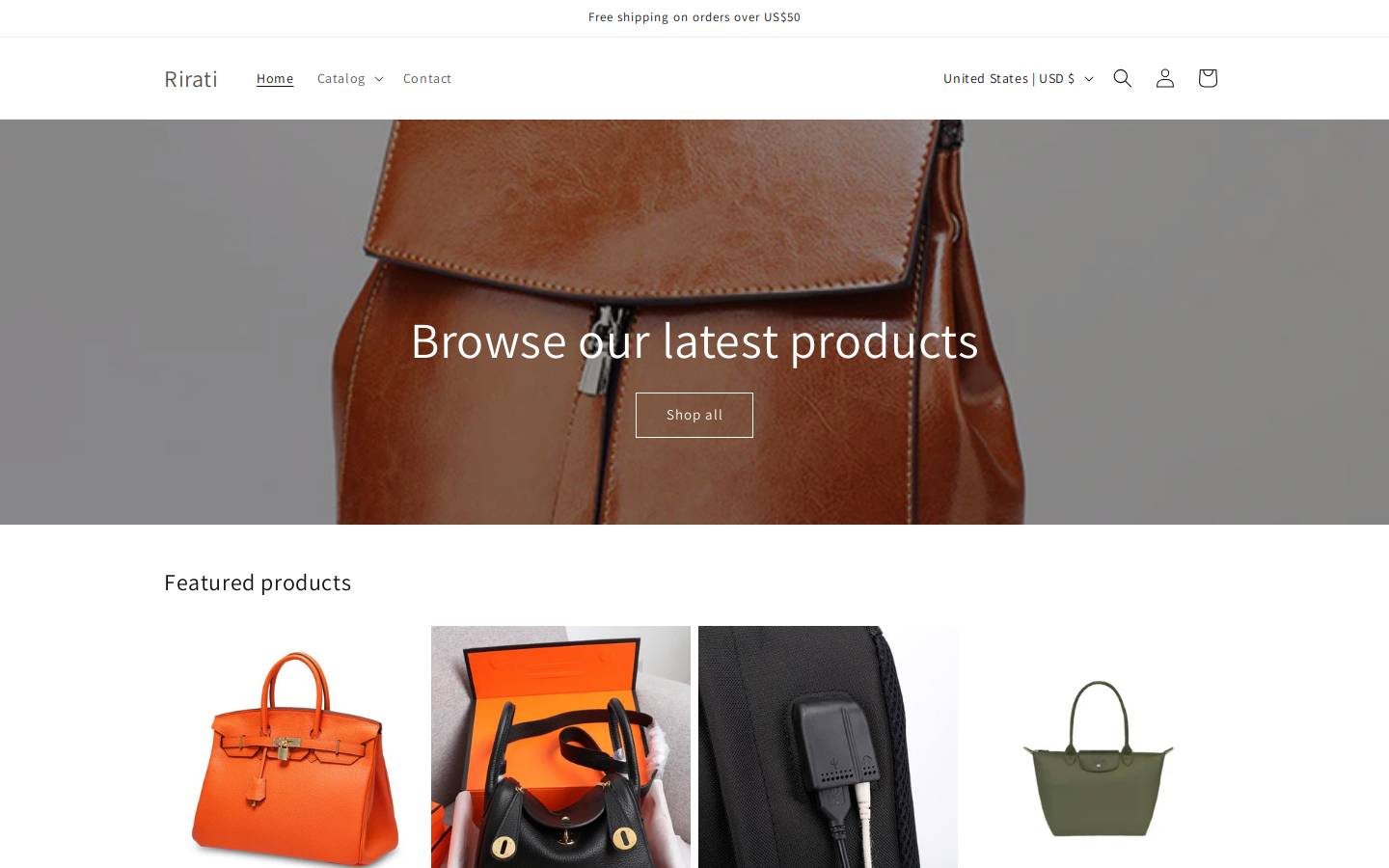 rirati.com homepage screenshot