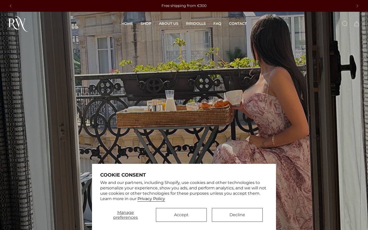 ririswear.com homepage screenshot