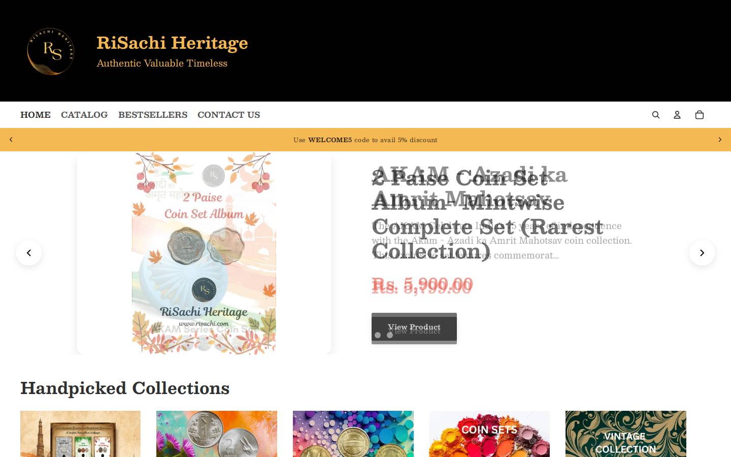 risachi.com homepage screenshot