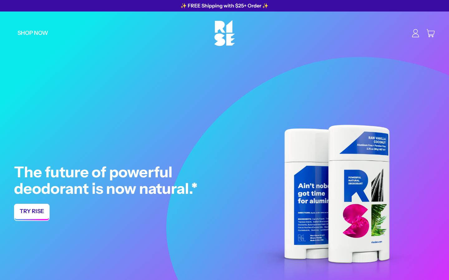 riseaboveit.co homepage screenshot