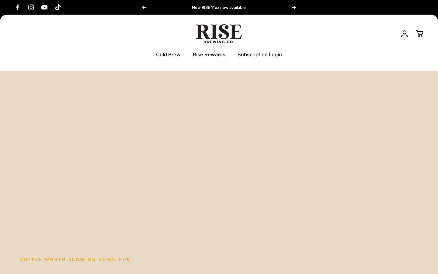 risebrewingco.com homepage screenshot