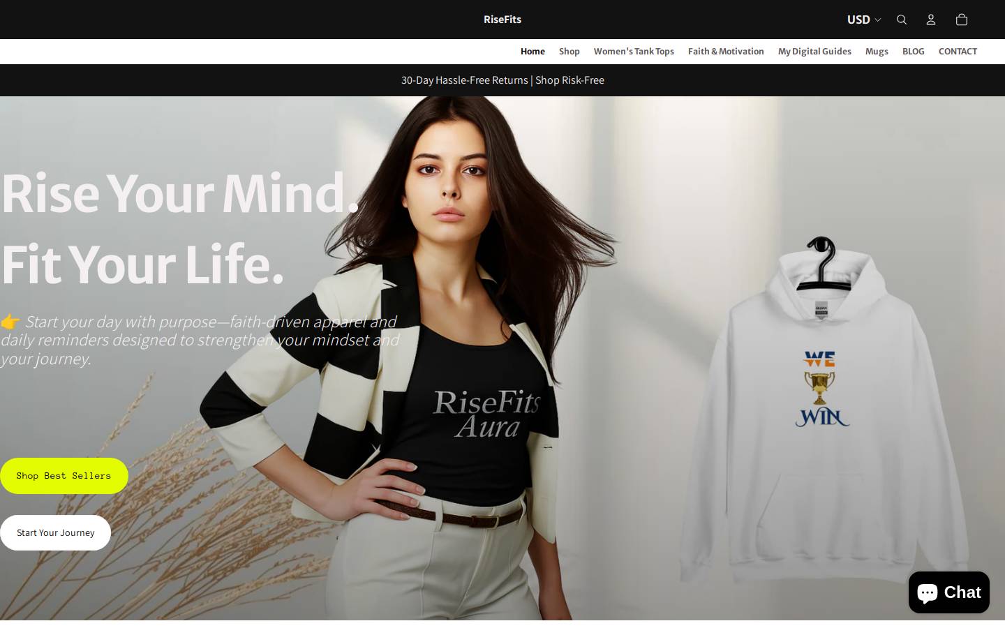 risefits.com homepage screenshot
