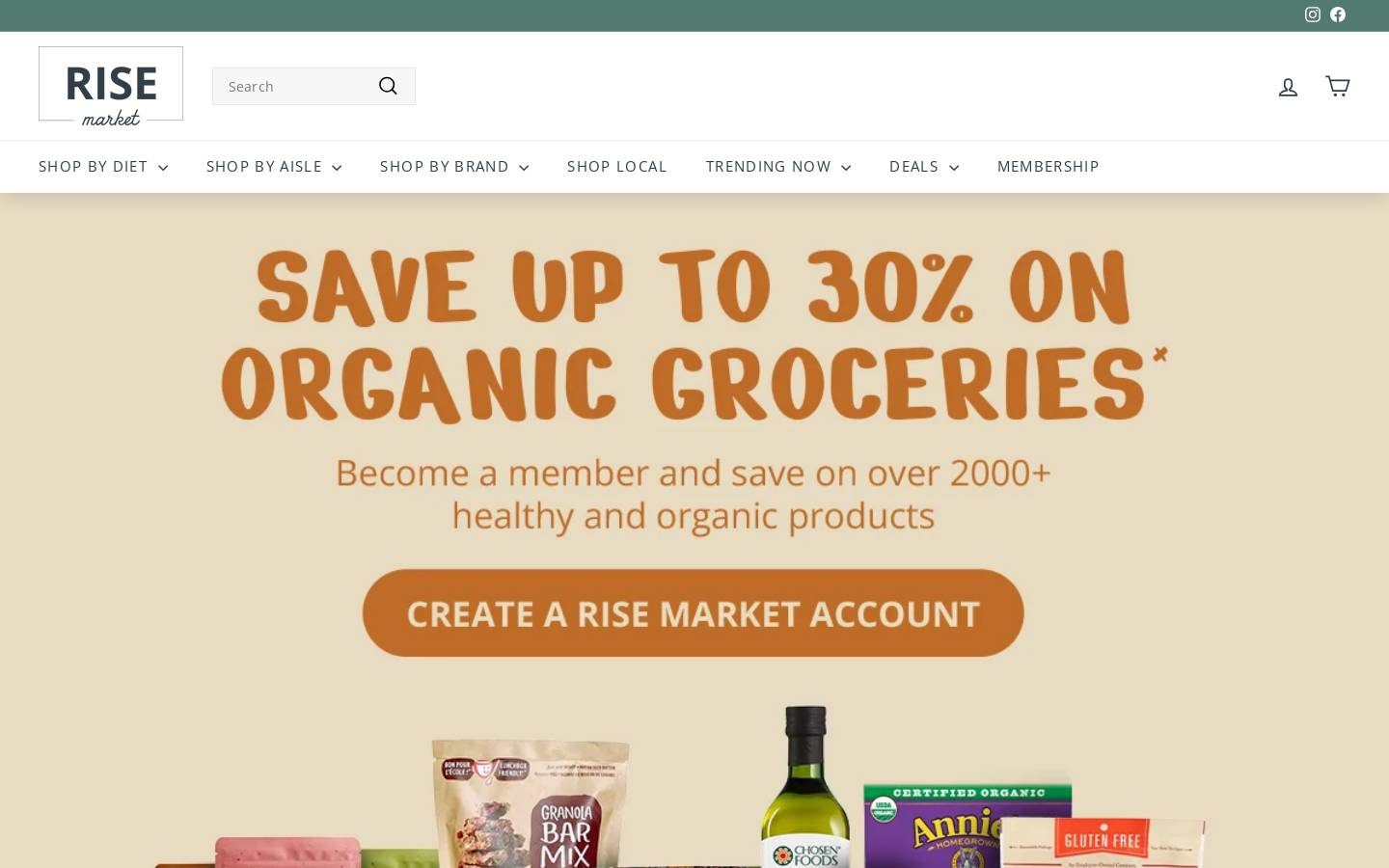 Risemarket homepage screenshot