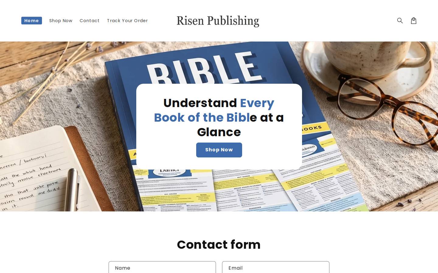 risenpublishing.com homepage screenshot
