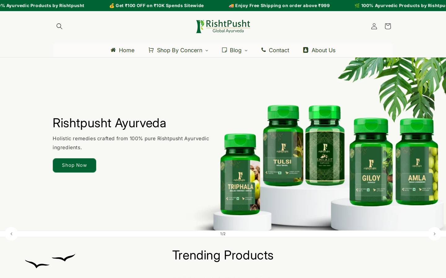 rishtpusht.com homepage screenshot