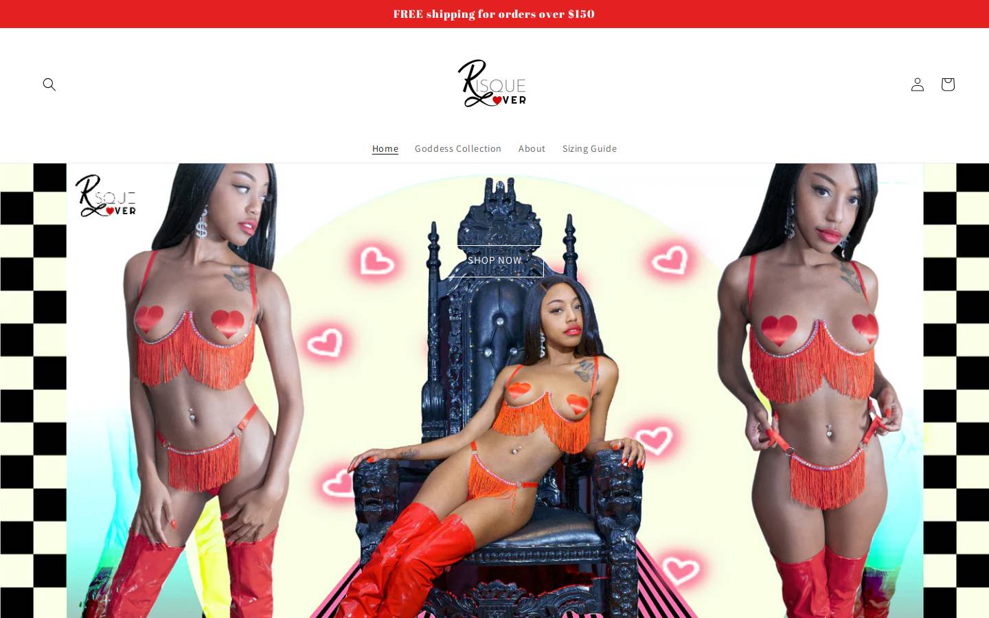 risquelover.com homepage screenshot