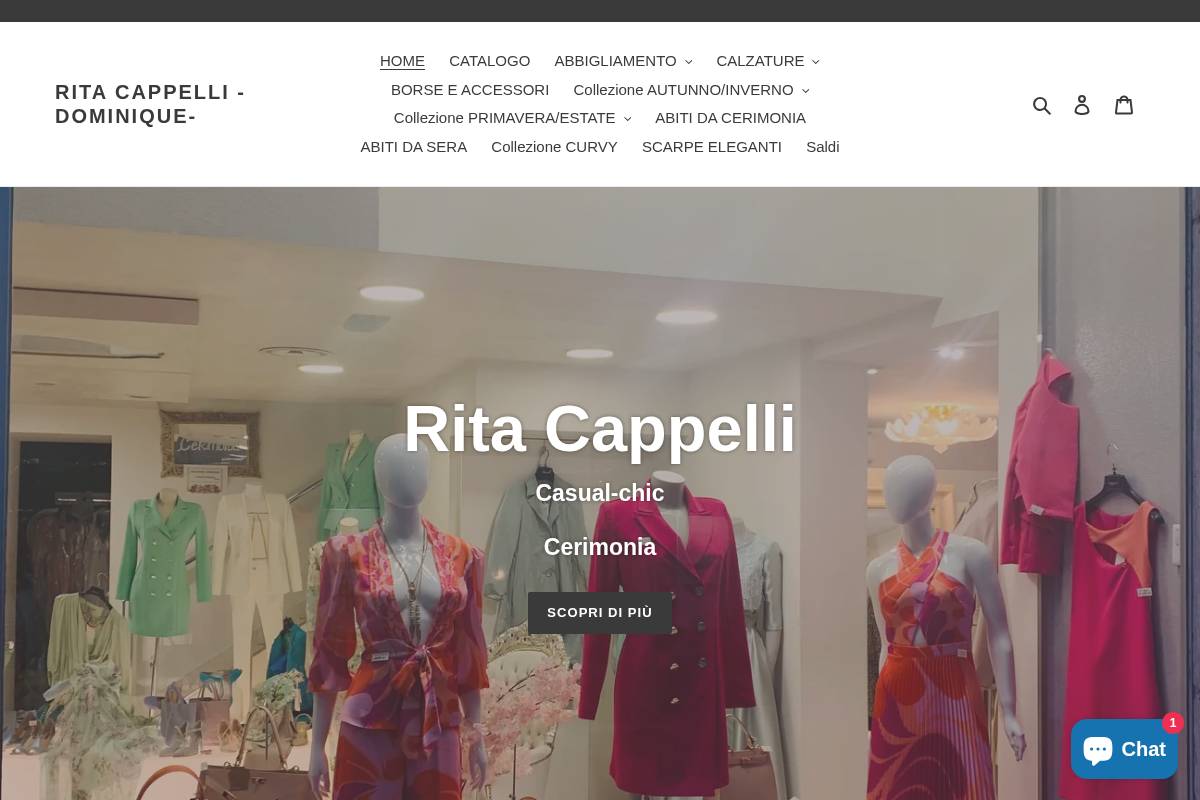 ritacappelli.com homepage screenshot
