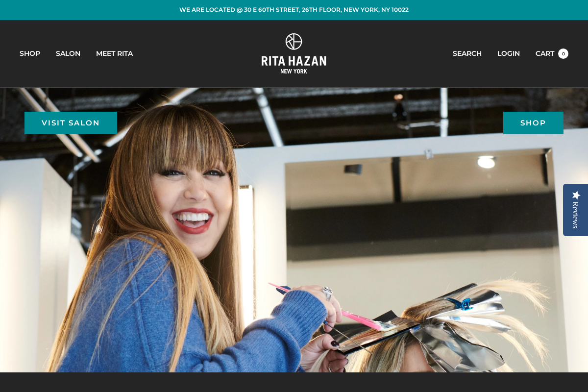 RITA HAZAN homepage screenshot