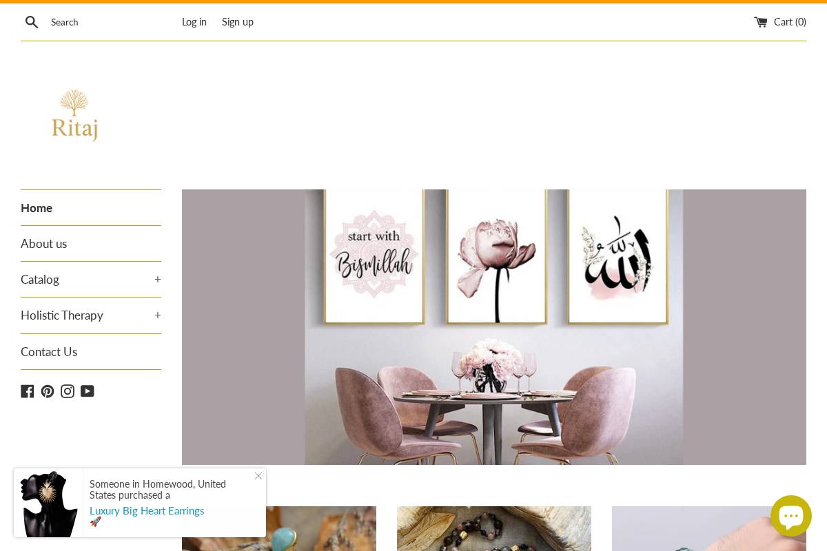 ritajgifts.com homepage screenshot