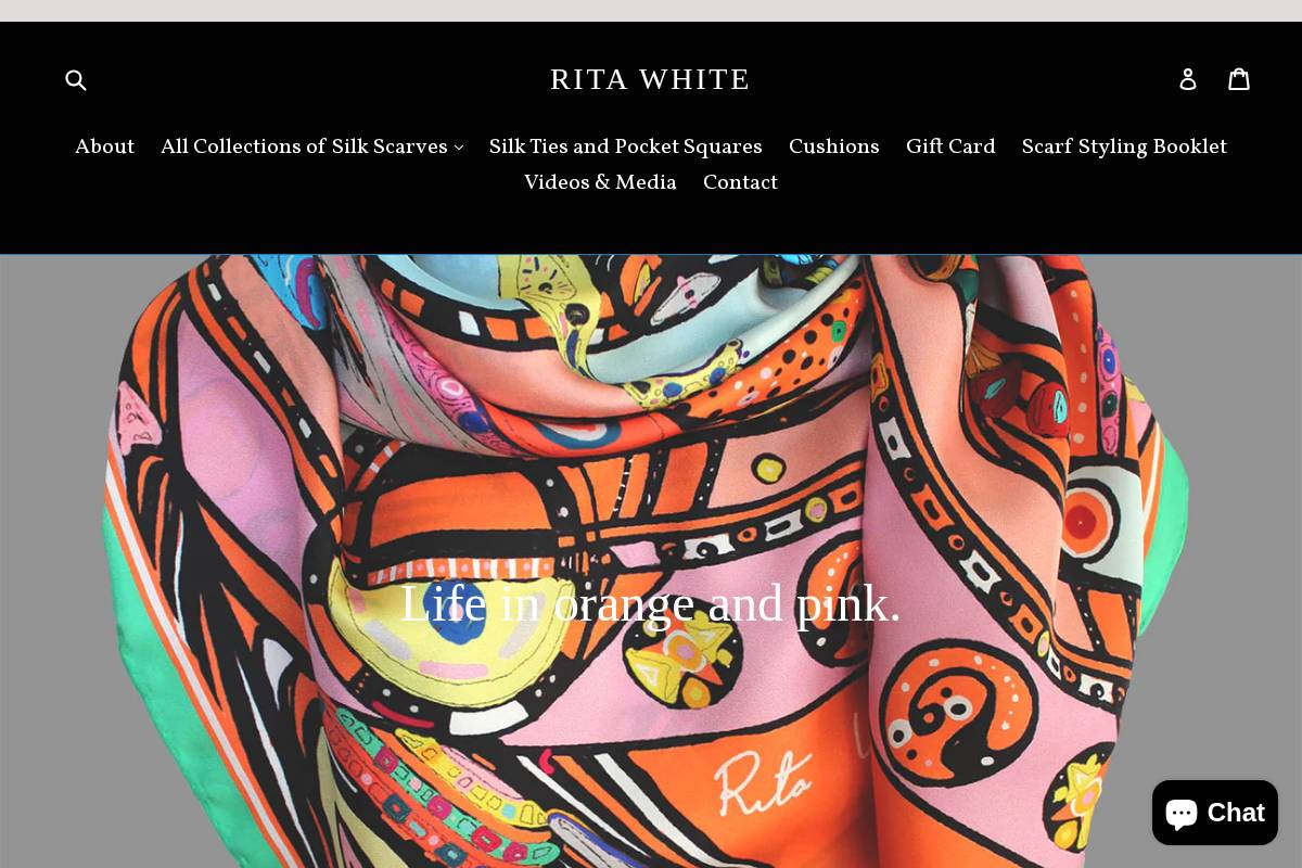 ritawhiteart.com homepage screenshot