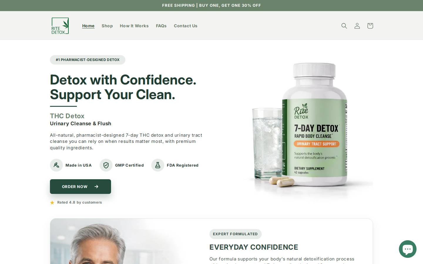 ritedetox.com homepage screenshot