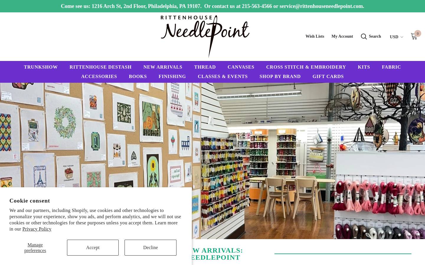 rittenhouseneedlepoint.com homepage screenshot