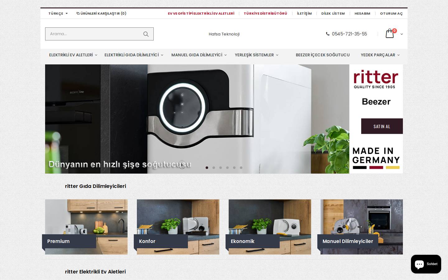 ritterturkiye.com homepage screenshot