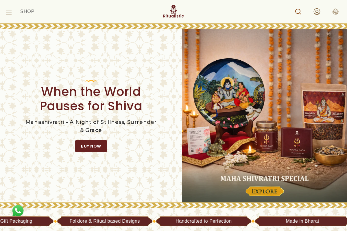 Ritualistic homepage screenshot