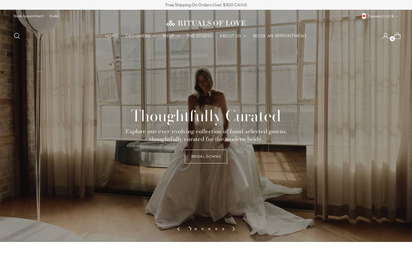 ritualsoflovebridal.com homepage screenshot