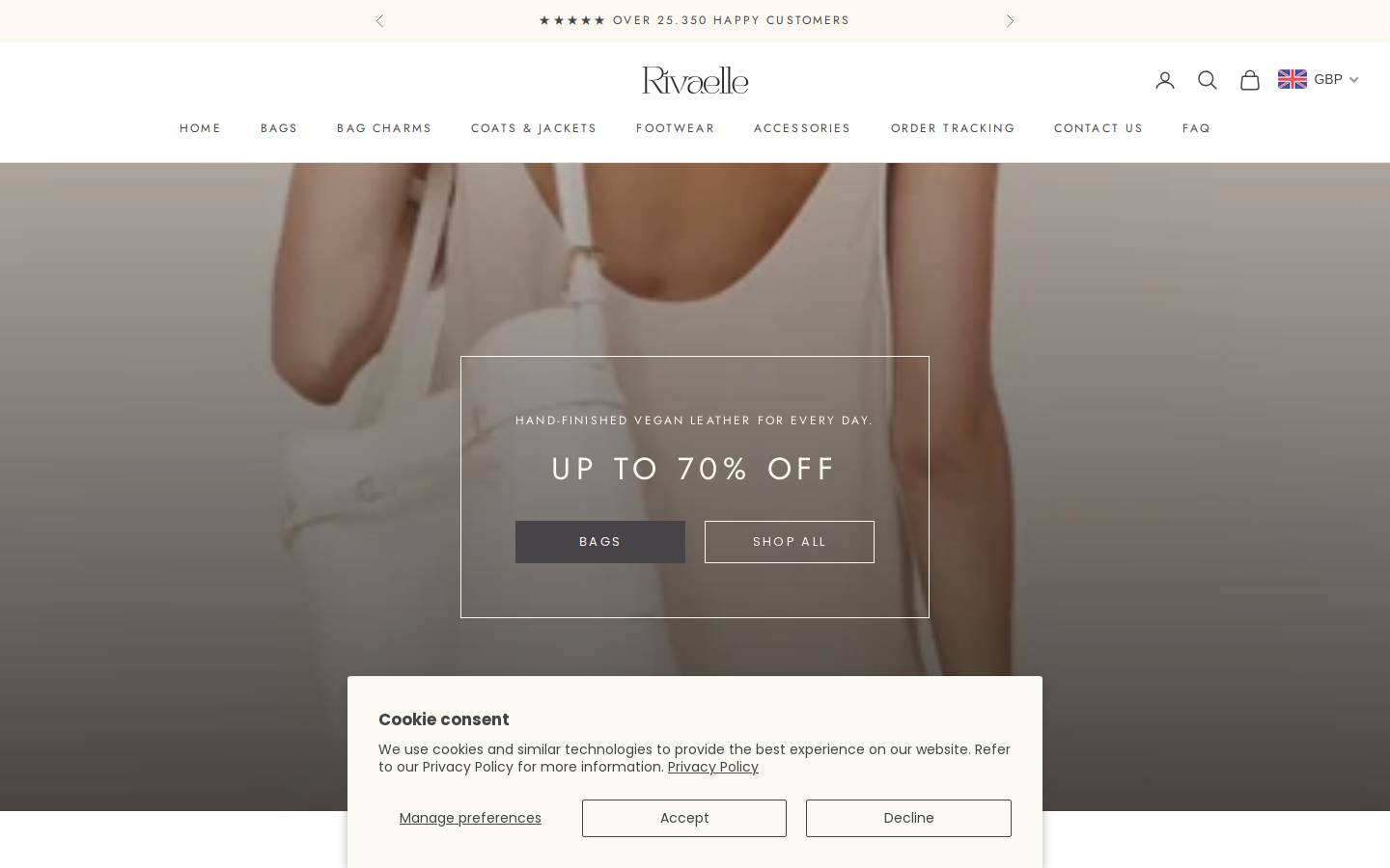 Rivaelle homepage screenshot