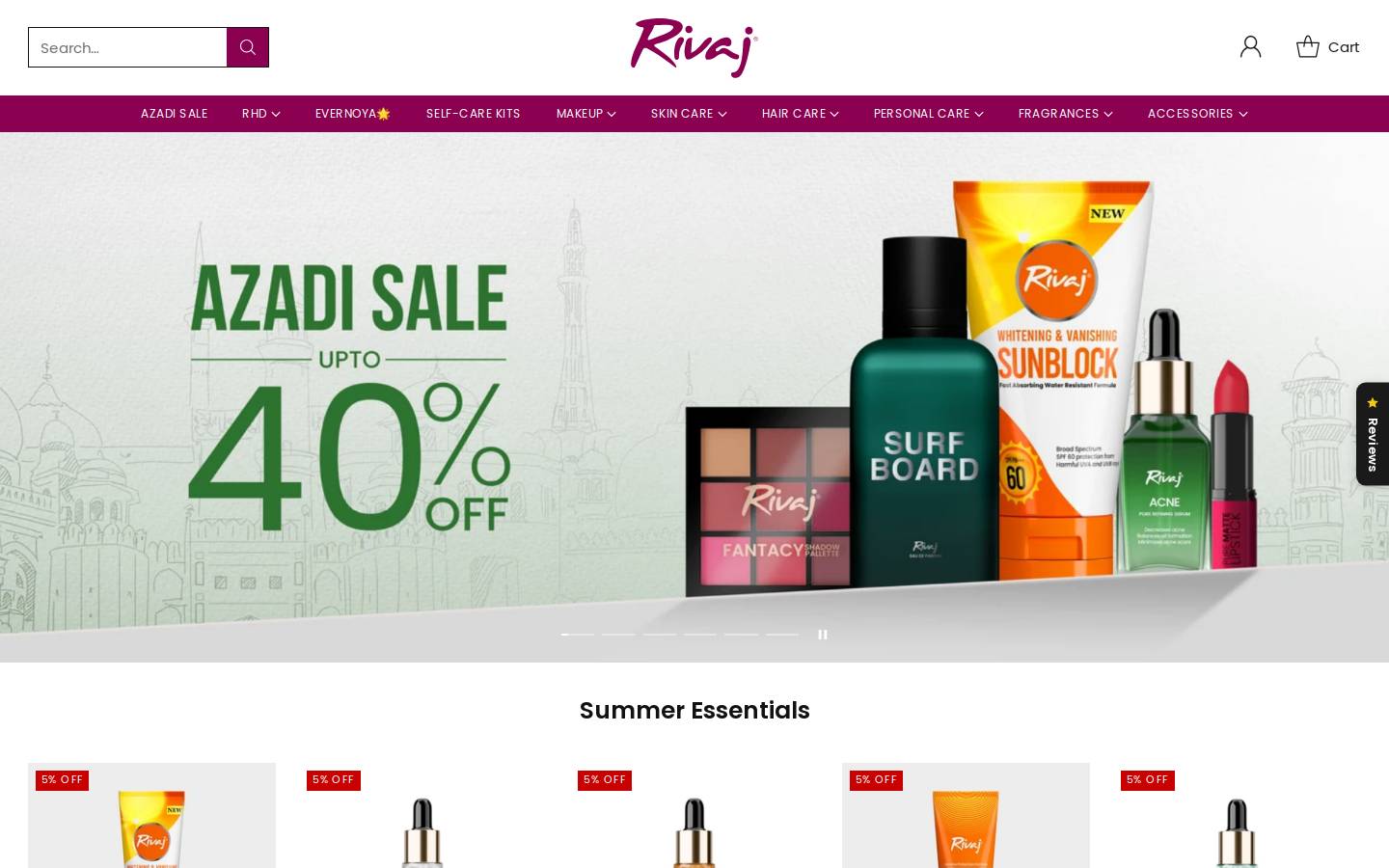 rivaj-uk.com homepage screenshot