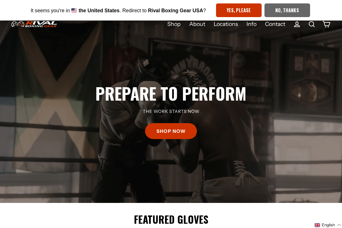 Rival Boxing Gear Spain homepage screenshot