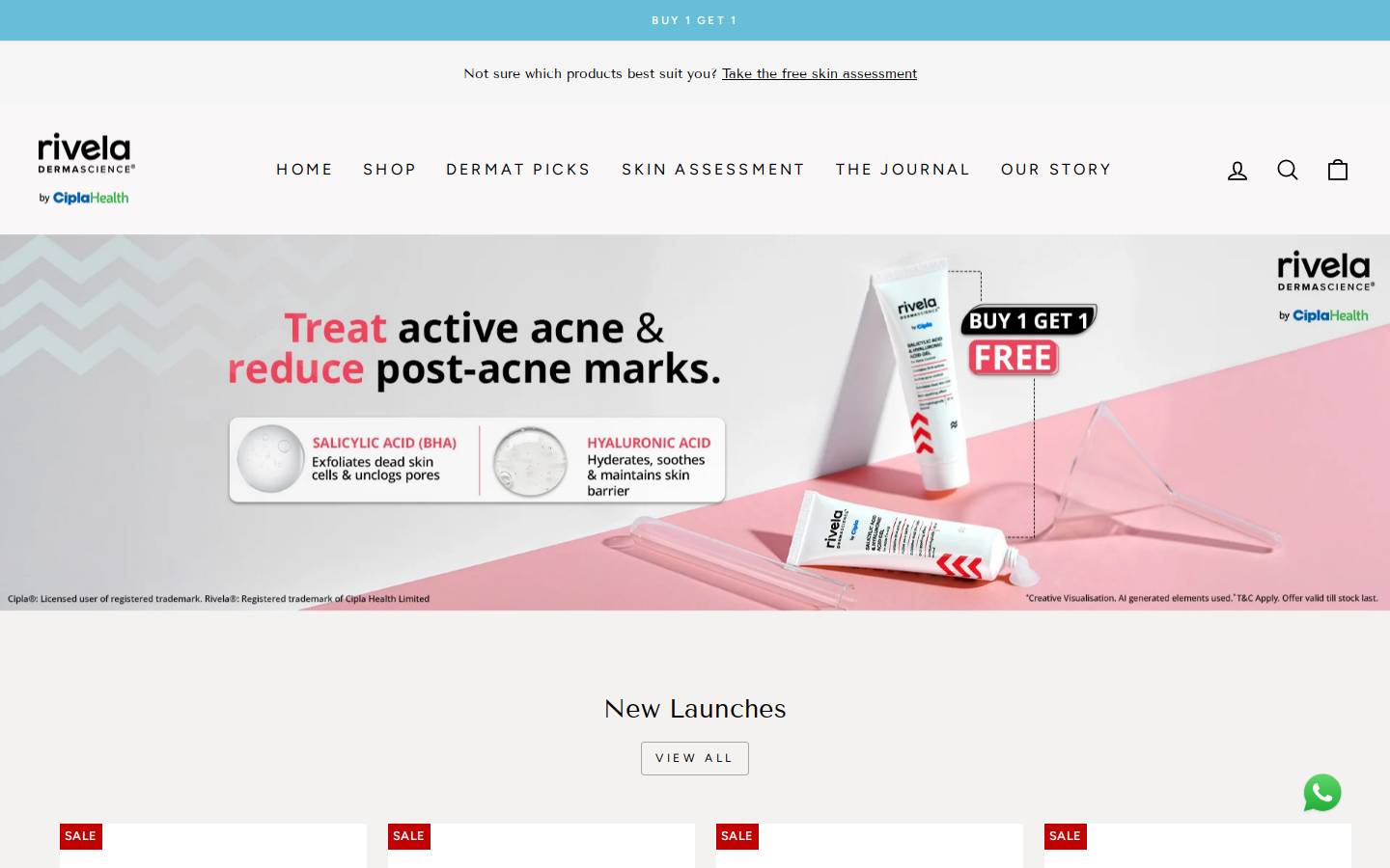 riveladermascience.com homepage screenshot