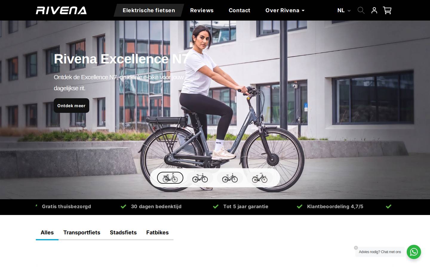 Rivena homepage screenshot