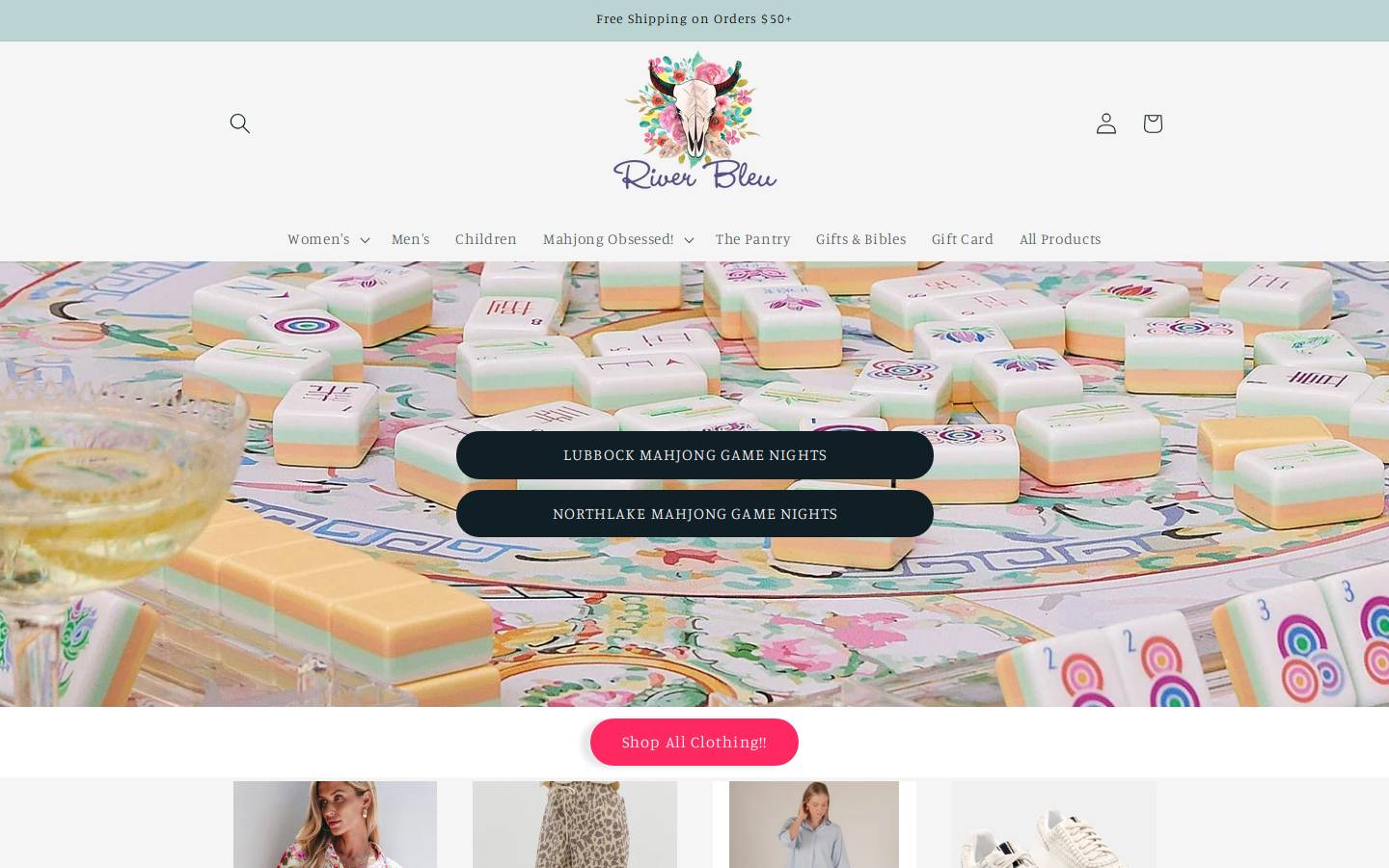 riverblueboutique.com homepage screenshot
