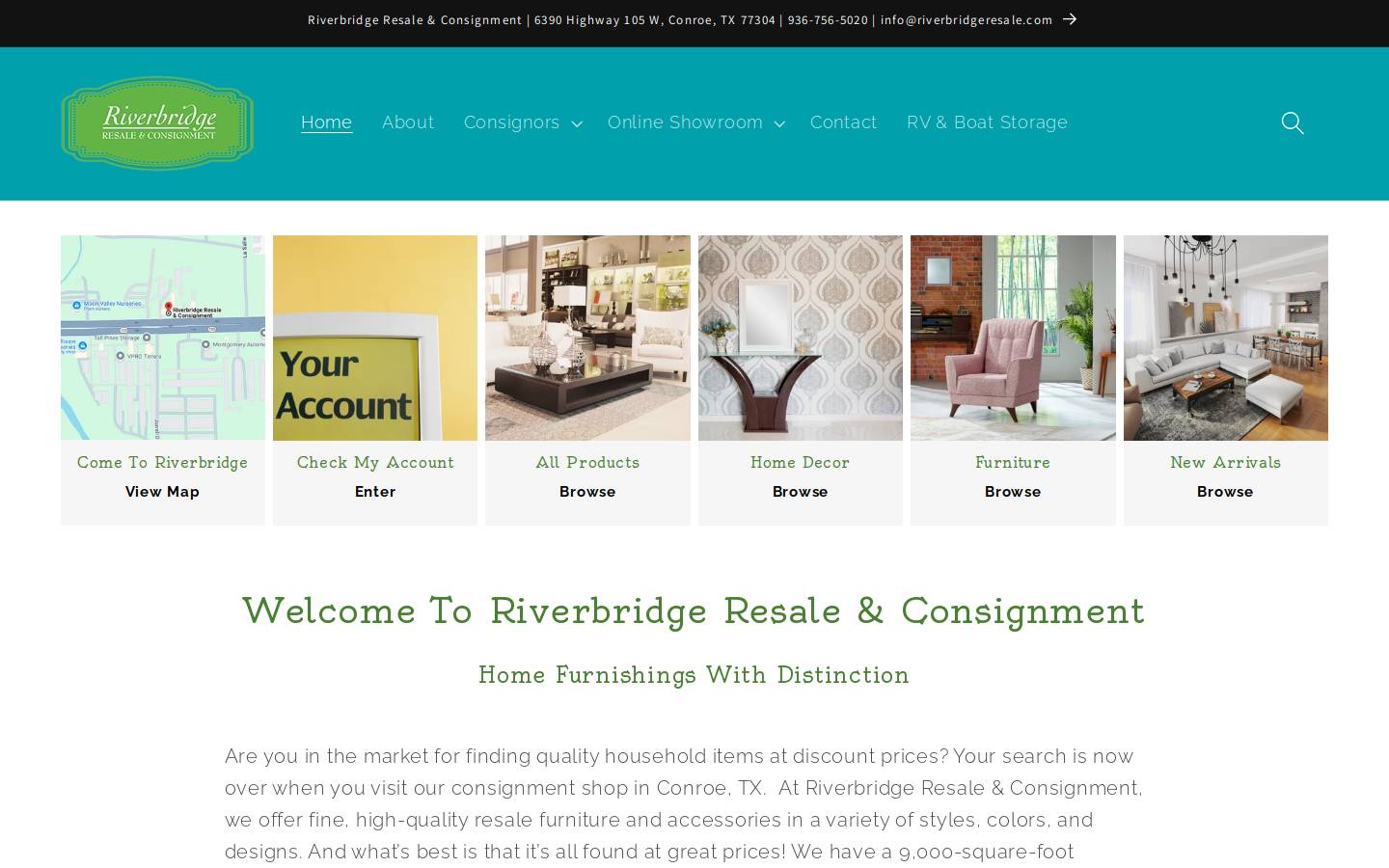 riverbridgeresale.com homepage screenshot