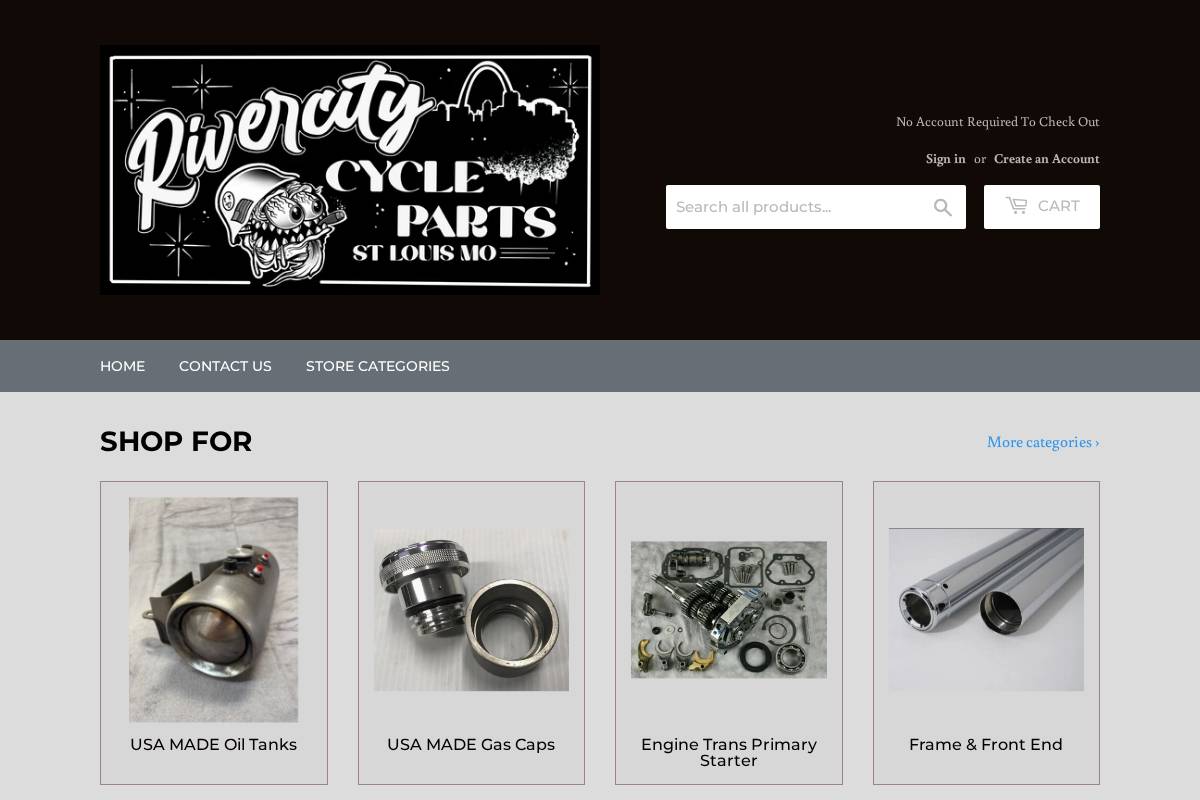 rivercity-store.com homepage screenshot