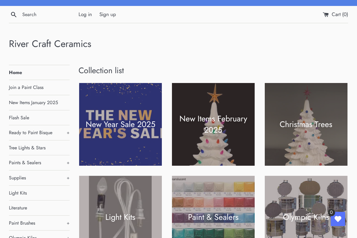 River Craft Ceramics homepage screenshot